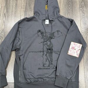 Nike Charcoal Hoodie with Artistic Graphic